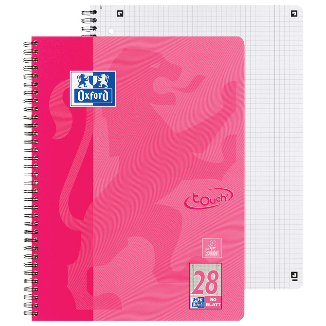 Blok kolegij A4+ karo 80L perforacija+4rupe Touch Oxford 400086496 rozi Cijena