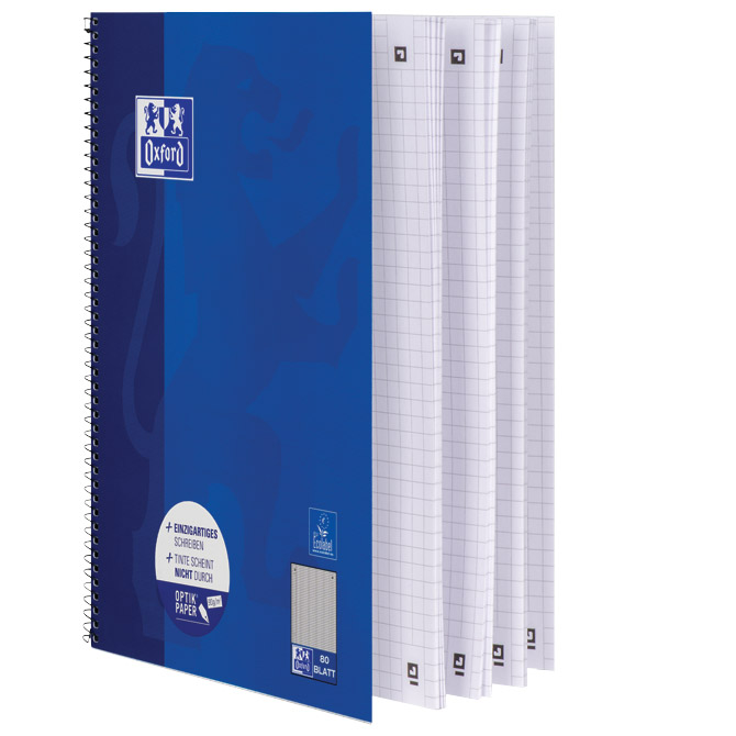 Blok kolegij A4+ karo 80L perforacija+4rupe Classic Oxford 100050358 plavi Cijena