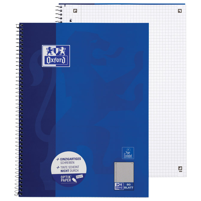 Blok kolegij A4+ karo 80L perforacija+4rupe Classic Oxford 100050358 plavi Cijena