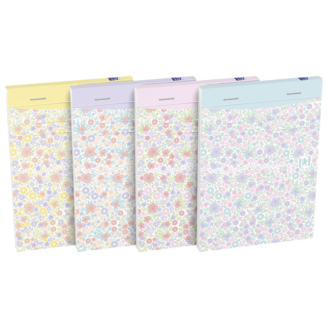 Blok za bilješke A6 crte 80L s naslovnicom Floral pastel Oxford 400094827 sort Cijena