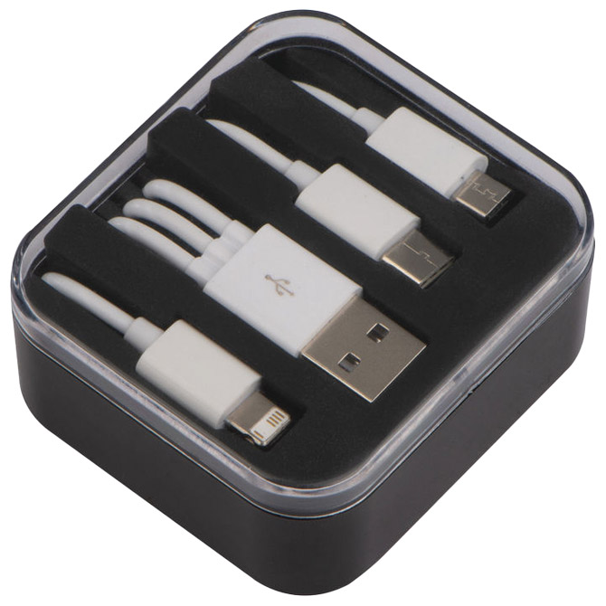 Kabel 3-u-1 za punjenje USB,micro USB na USB-C i iOS 30cm Macma 2078403 bijeli u kutiji Cijena