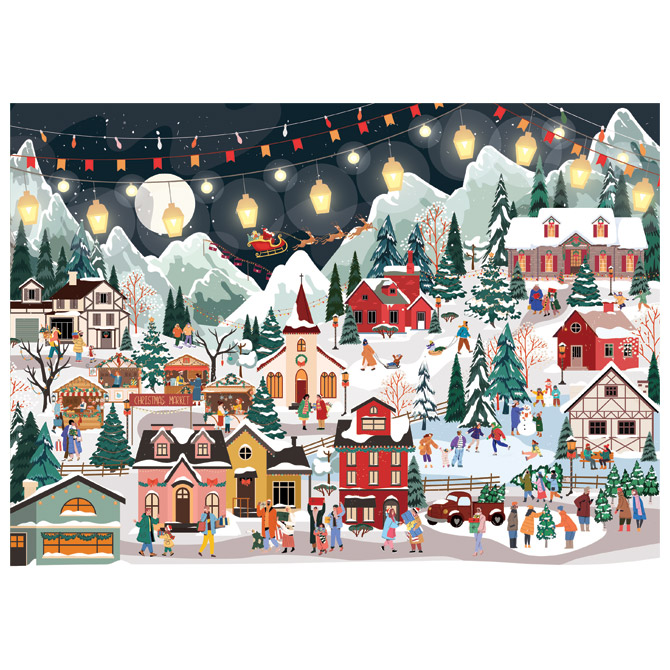 Puzzle 1000 kom Christmas “Christmas Night” Interdruk Cijena