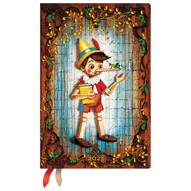 Planer tjedni 2027-9x13,5cm-mini s gumicom Carlo Collodi, Pinocchio Flexi Paperblanks FE1995-5 Cijena