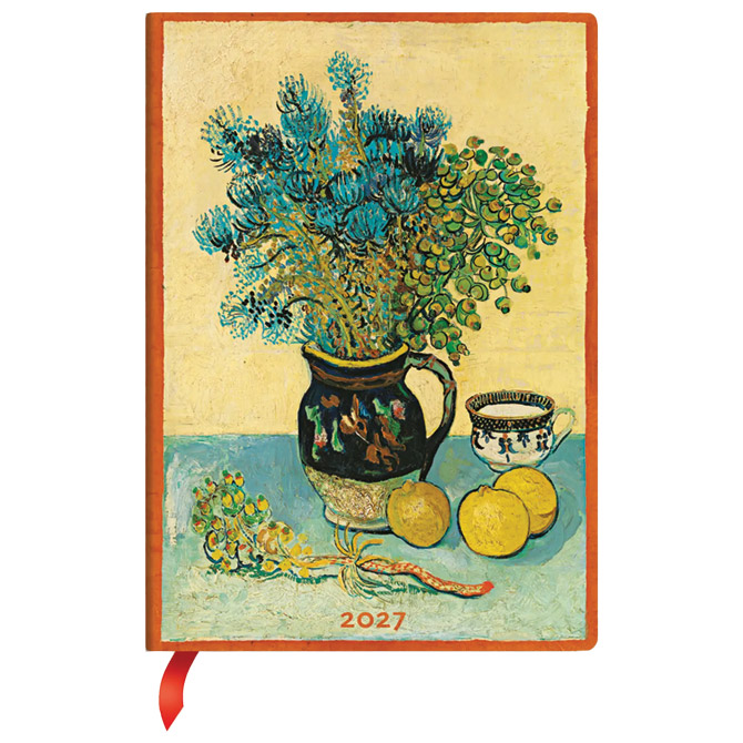 Planer tjedni 2027-12,5x18cm-midi horiz. s gumicom Van Gogh’s Still Life Paperblanks DE1928-3 Cijena