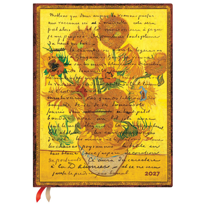 Planer tjedni 2027-17,5x23cm-ultra horizontalni s gum. Sunflowers Paperblanks DE1968-9 Cijena