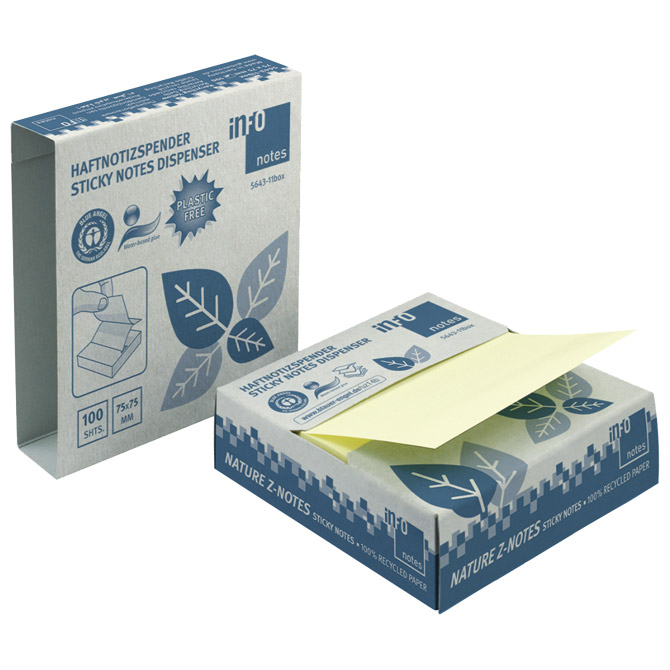 Stalak i blok samoljepljiv “Z” 75x75mm Nature Global Notes 5643-11box-kartonski Cijena