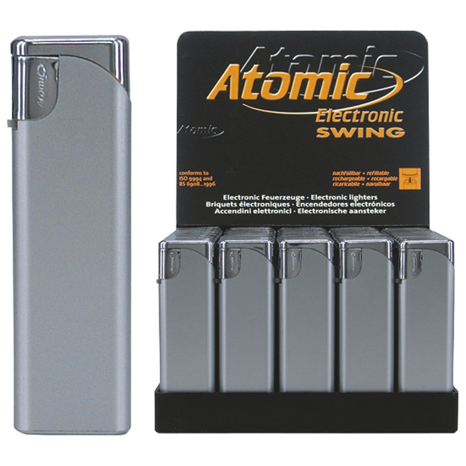 Upaljač elektronski sjajni Atomic Swing srebrni Cijena