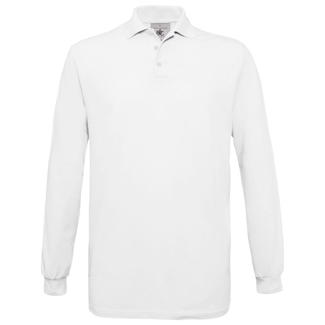 Majica dugi rukavi B&C Safran Polo LSL 180g bijela M!! Cijena