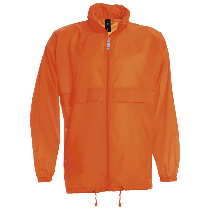 Vjetrovka s kapuljačom zip unisex B&C Sirocco narančasta XL Cijena