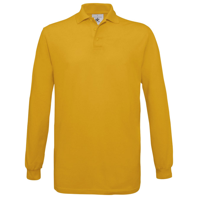 Majica dugi rukavi B&C Safran Polo LSL 180g zlatna žuta M!! Cijena