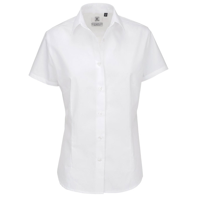 Košulja ženska kratki rukavi B&C Heritage 120g bijela M Cijena