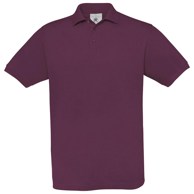 Majica kratki rukavi B&C Safran Polo 180g bordo XL!! Cijena