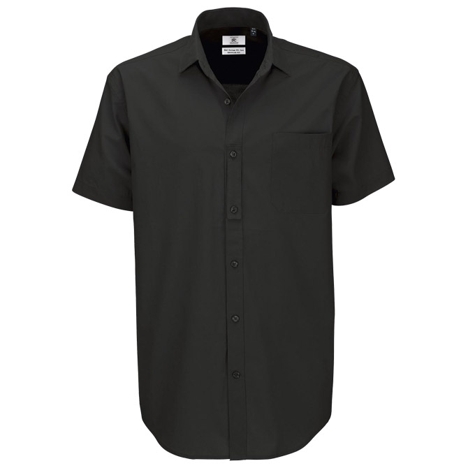 Košulja muška kratki rukavi B&C Heritage 125g crna XL Cijena