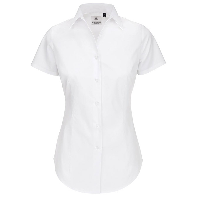 Košulja ženska kratki rukavi B&C Black Tie 135g bijela XL!! Cijena