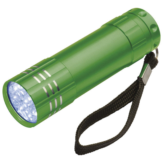Svjetiljka ručna  9 LED metalna zelena Cijena