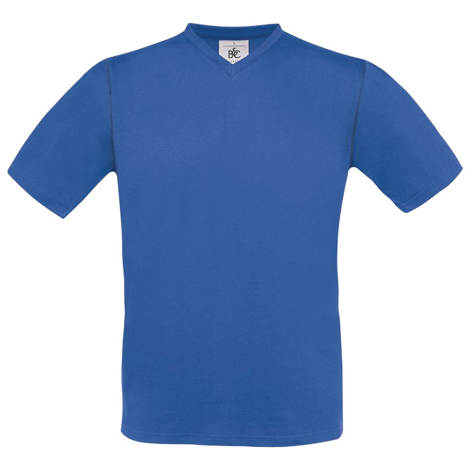 Majica kratki rukavi B&C Exact V-Neck zagrebačko plava L!! Cijena