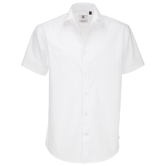 Košulja muška kratki rukavi B&C Black Tie 135g bijela S Cijena