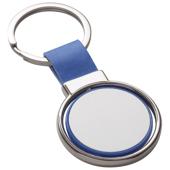Privjesak za ključeve metalni - umjetna koža plavi Cijena