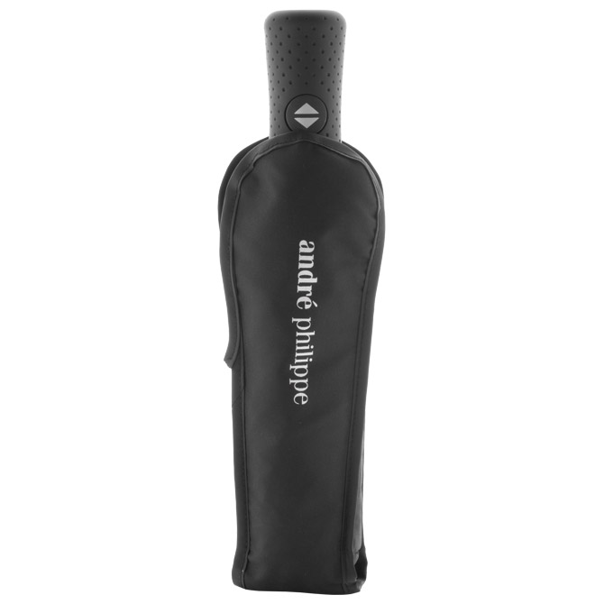 Kišobran automatik (otvaranje+zatvaranje na gumb) sklopivi s gumiranom drškom crni Cijena