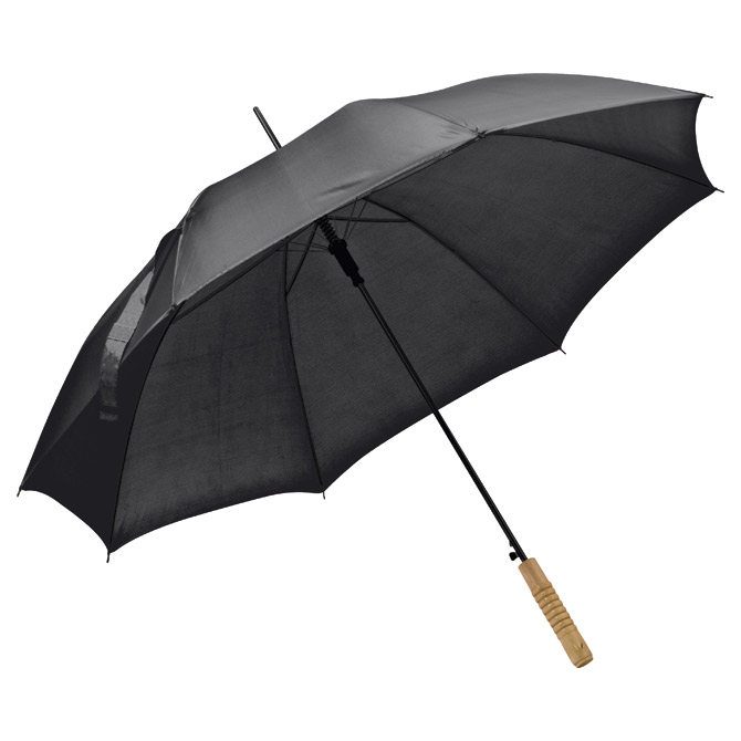 Kišobran automatik s drvenom drškom crni Cijena