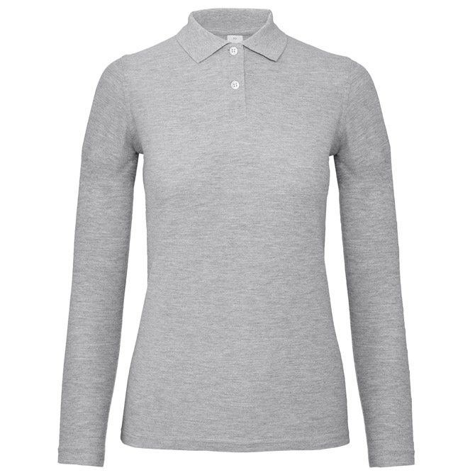 Majica dugi rukavi polo B&C ID.001 LSL/women 180g svijetlosiva XL Cijena